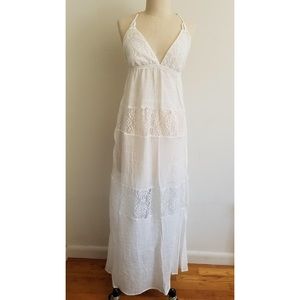 Xhilaration Cream Gauze Maxi Cover Up Dress